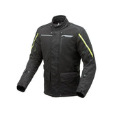 Giacca 4STROKE HYDROSCUD, una giacca impermeabile e traspirante. Colore Nero-Giallo Fluo. Di TUCANO URBANO.